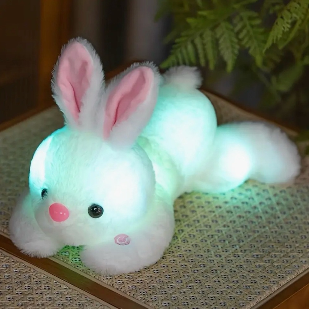 White Bunny Light Up Soft Plush Toy Nightlight